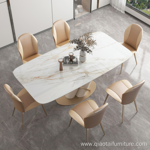 Modern designer Stainless steel Luxury dining table